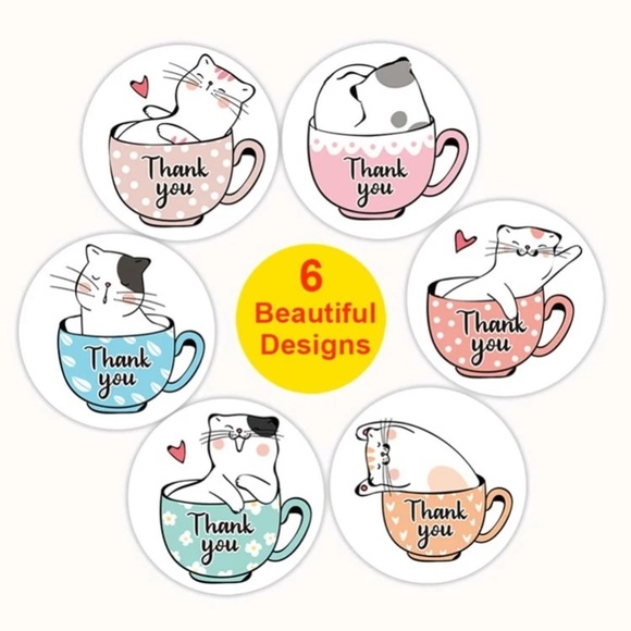 Restock!! 4.9 ⭐️ 500 pcs Cartoon Cat Stickers - Picture 2 of 4